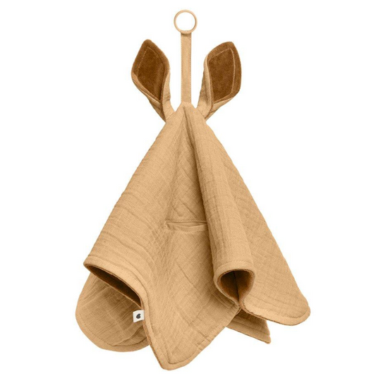 Doudou canguru mostarda