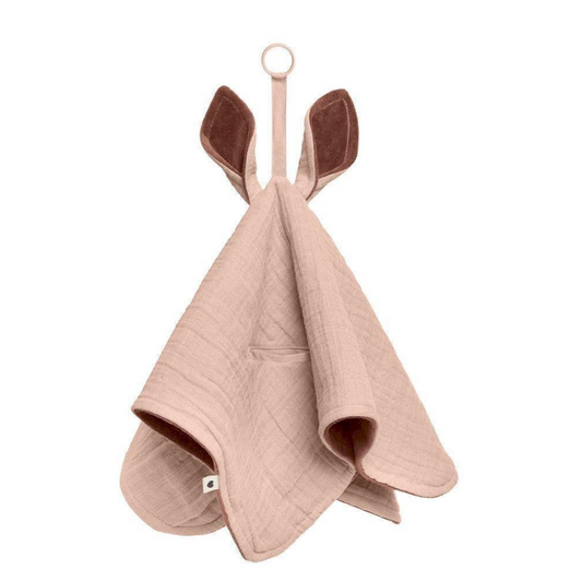 Doudou canguru rosa