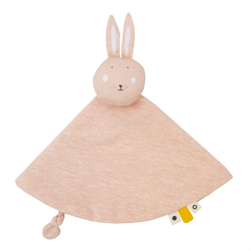 Doudou coelho rosa pano rendondo