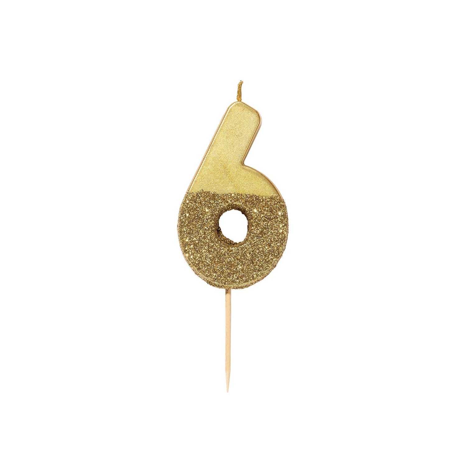 Velas número dourada glitter dourada