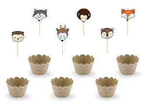 Kit cupcakes woodland