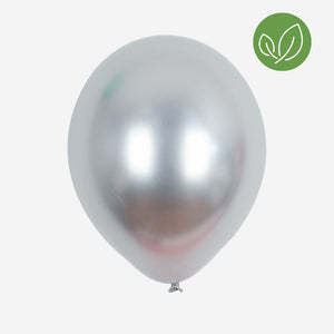 Balões de látex metálico prateado