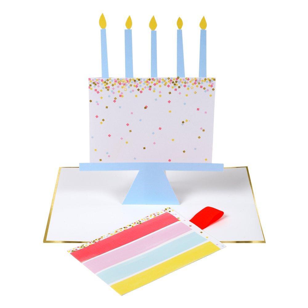 Cartão de aniversário bolo