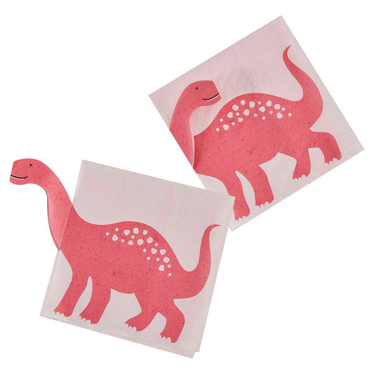 Guardanapos dinossauro rosa