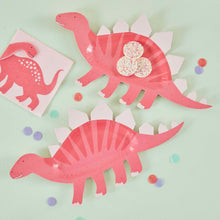 Carregar imagem no visualizador da galeria, Pratos dinossauro rosa