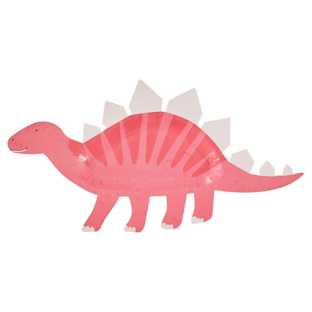 Pratos dinossauro rosa