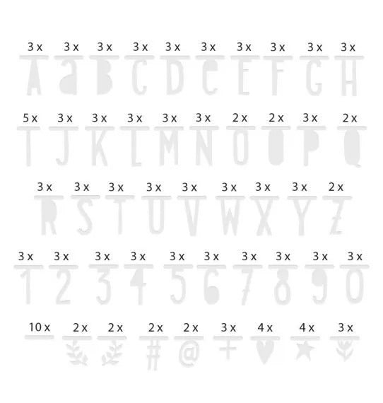 Grinalda letras prateadas