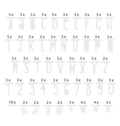 Grinalda letras prateadas