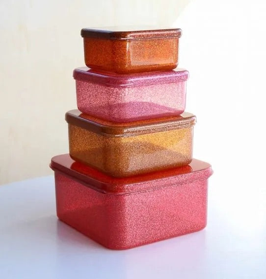 Caixas conj. 4 glitter outono