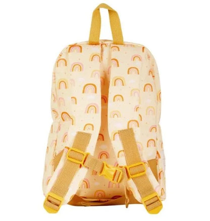 Mini mochila arco-íris amarelo pastel