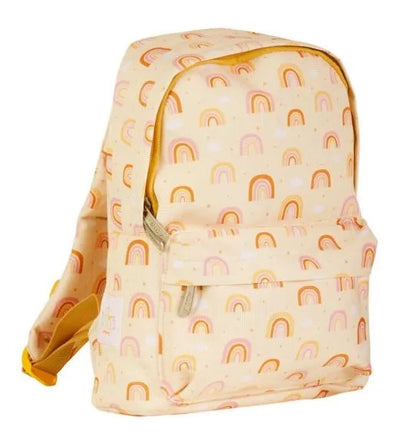 Mini mochila arco-íris amarelo pastel