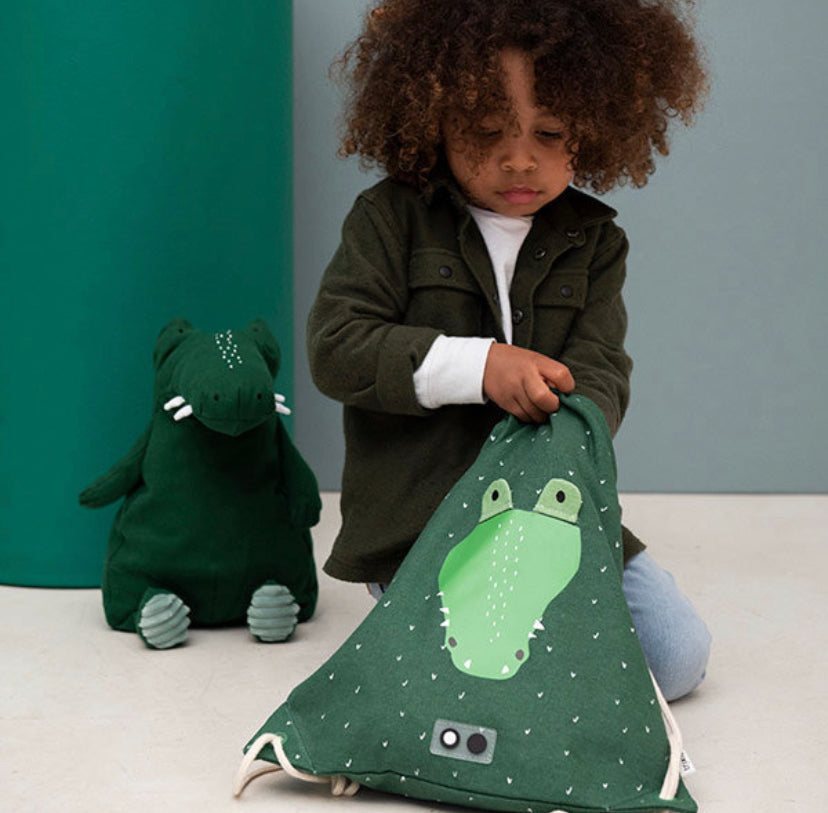 Mochila cordões trixie crocodilo