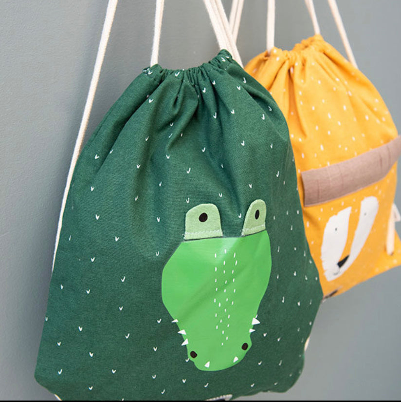 Mochila cordões trixie crocodilo