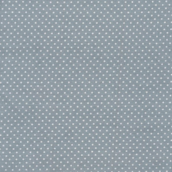 Tecido plastificado - dots dusty blue