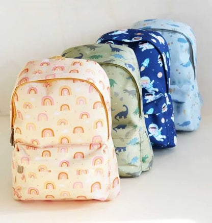 Mini mochila arco-íris amarelo pastel