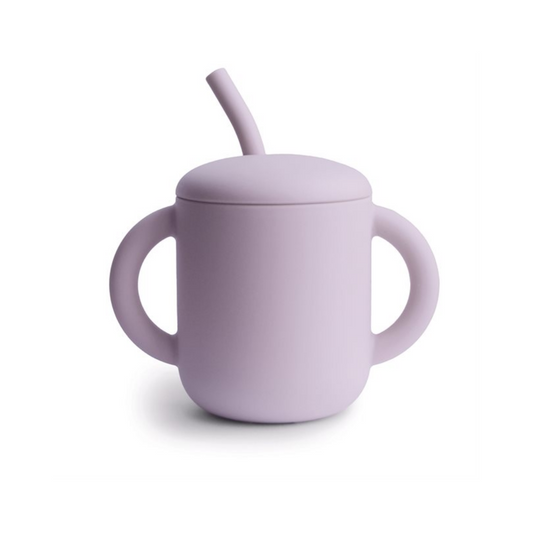 Copo silicone com palhinha - soft lilac
