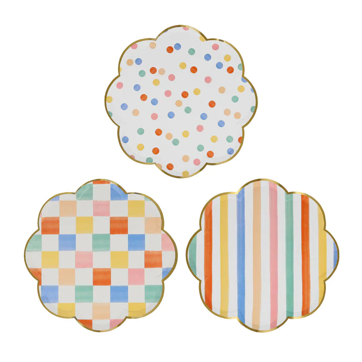 Pratos padrões coloridos pequeno