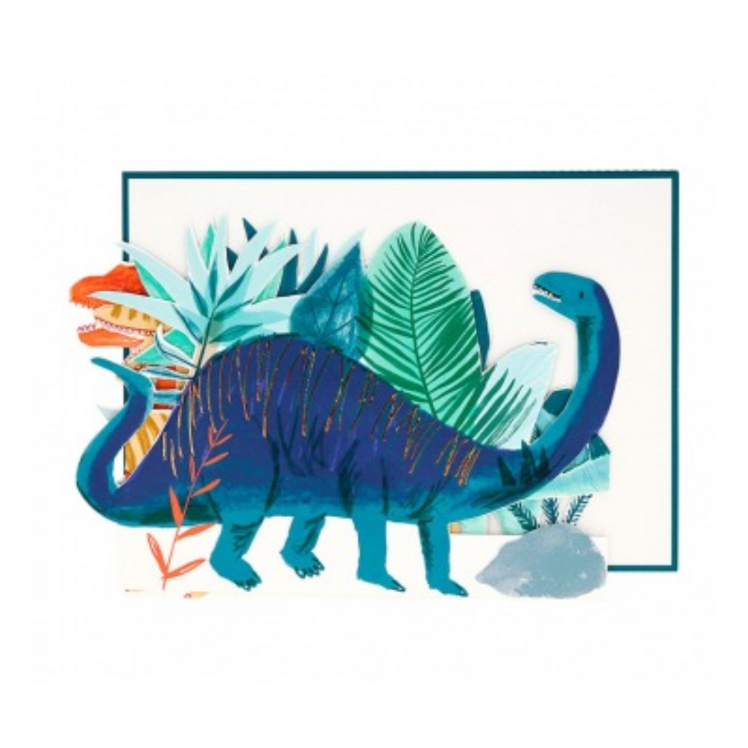 Cartão aniversário dinossauros