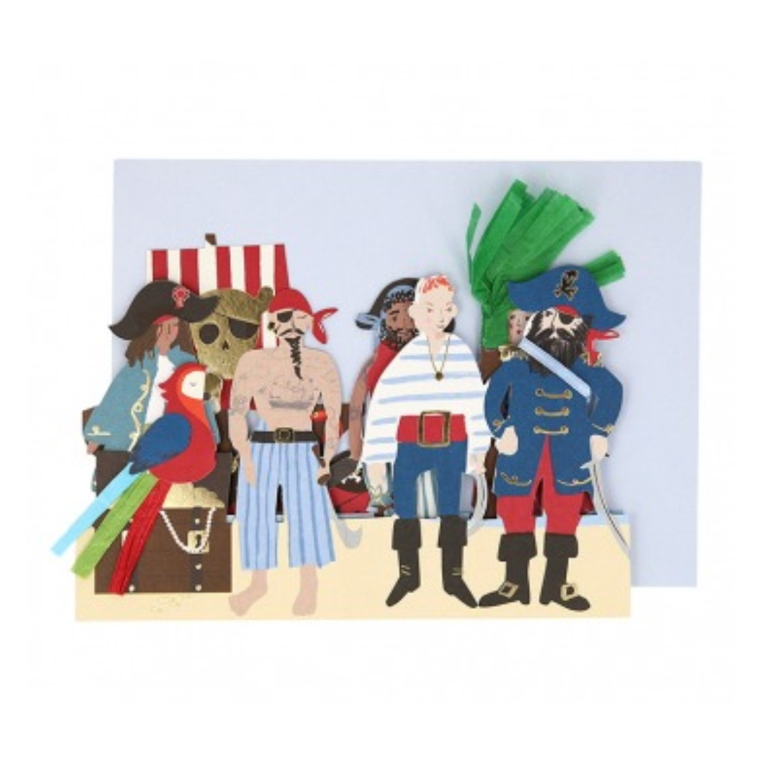 Cartão aniversário piratas