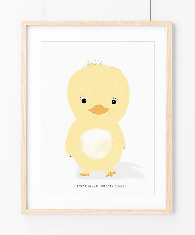 Never Sleeps Chick ilustração