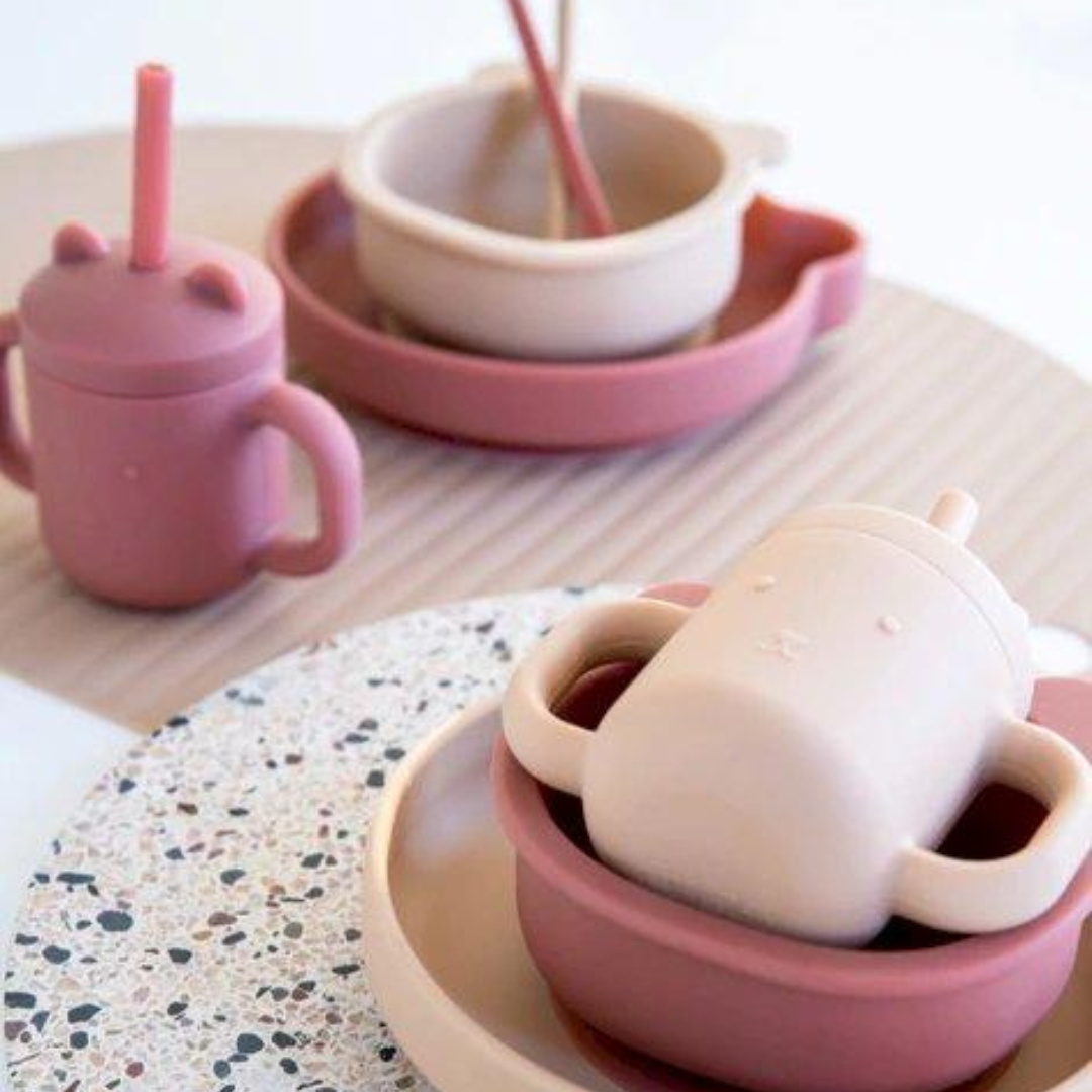 Copo silicone com palhinha - honey