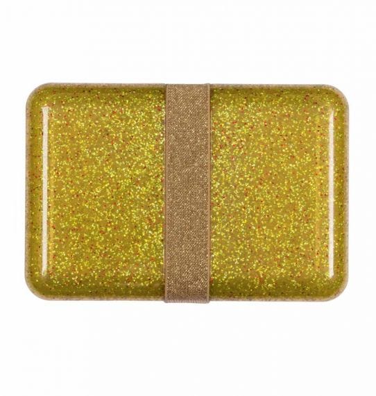 Caixa glitter dourada