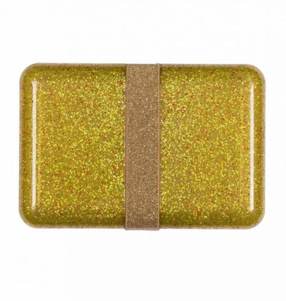 Caixa glitter dourada