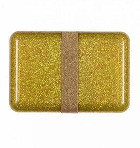 Caixa glitter dourada
