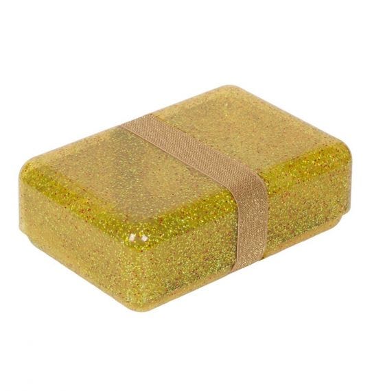 Caixa glitter dourada