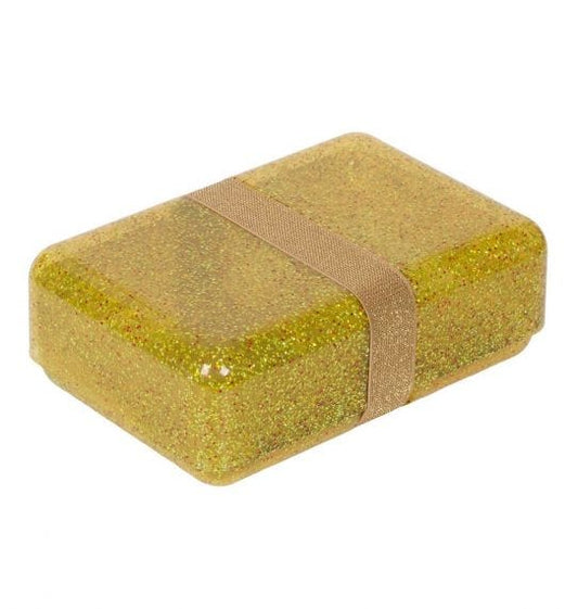 Caixa glitter dourada