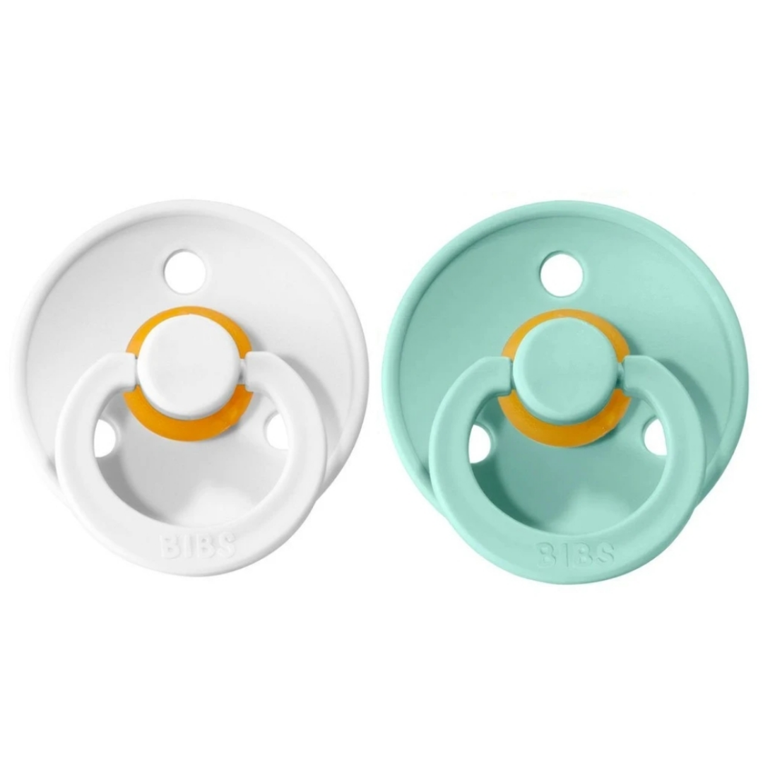 Conj. 2 chuchas BIBS®  white/mint