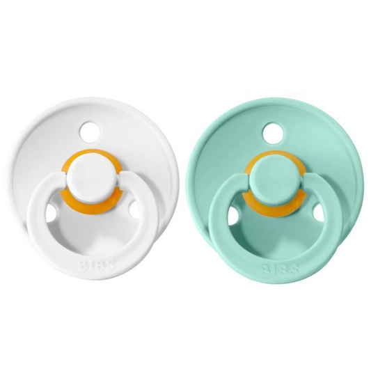 Conj. 2 chuchas BIBS®  white/mint