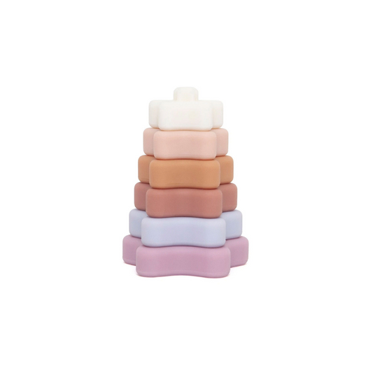 Torre de empilhar silicone estrela orchid