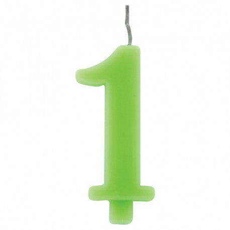 Velas número verde