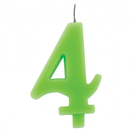 Velas número verde