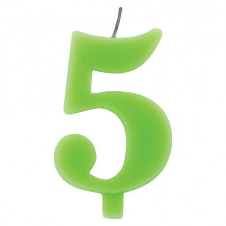 Velas número verde