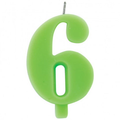 Velas número verde