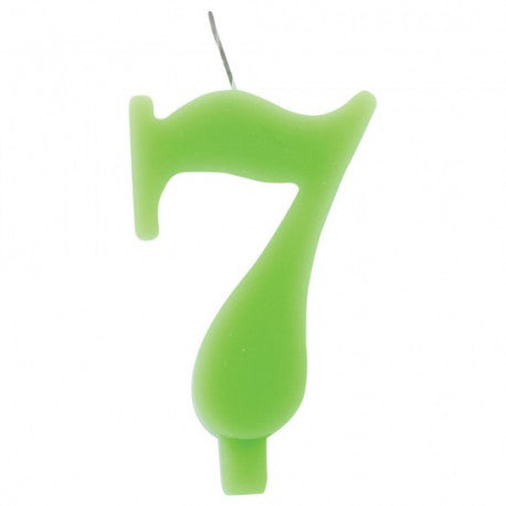 Velas número verde
