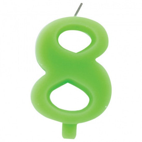 Velas número verde